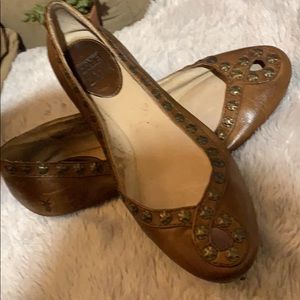 Emma studded leather flats by Frye